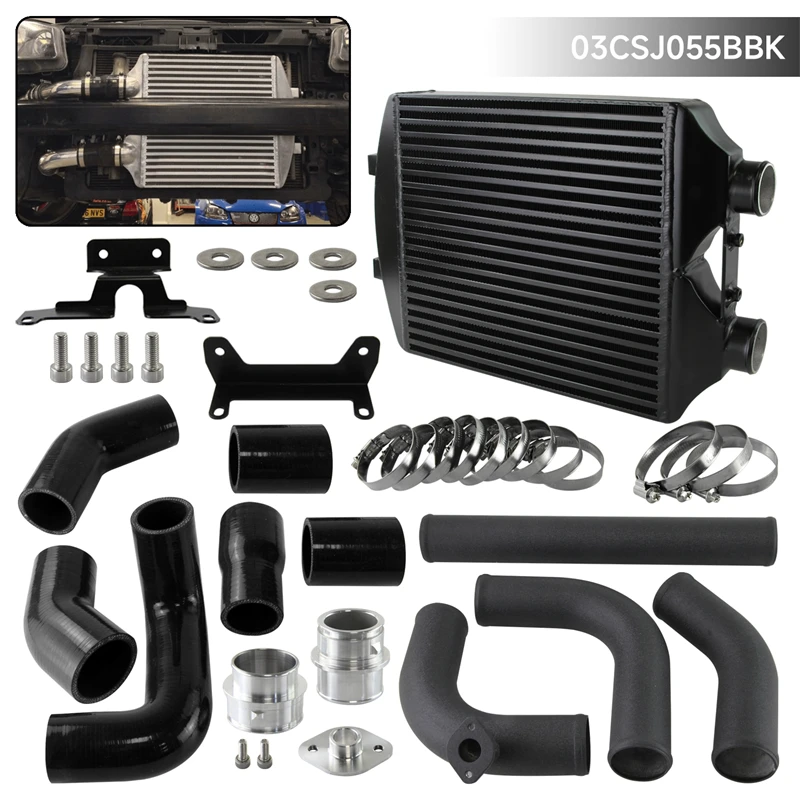 Uprated Front Mounted Intercooler Kit For Seat Ibiza Mk4 Fabia VRS PD130 VW Polo GTI 02-08 Black/Blue/Red