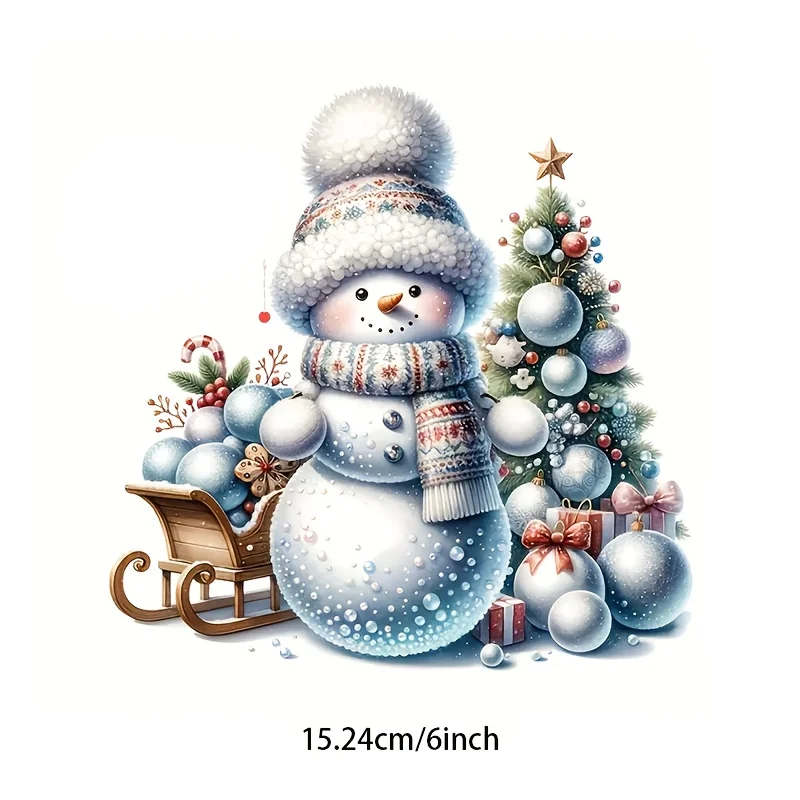 

1 шт., наклейка «Невероятный снеговик с санами и деревом» для праздничной техники и персонализации подарков, отлично подходит для скинов ноутбука