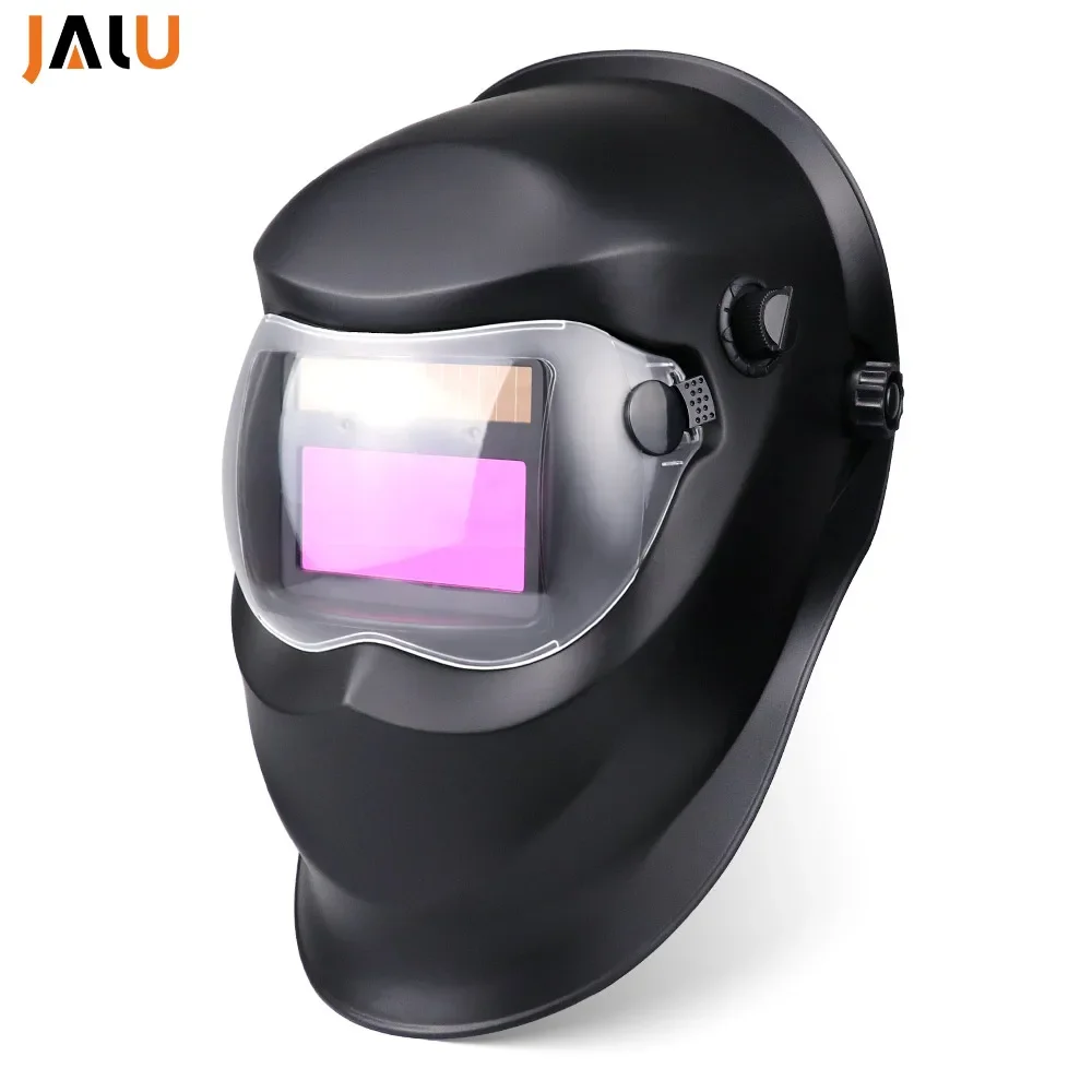 Welder Masks Automatic Darken Light Large View Auto Darkening Welding Facemask 4Arc for Welding Grinding Cutting Adjustment Band