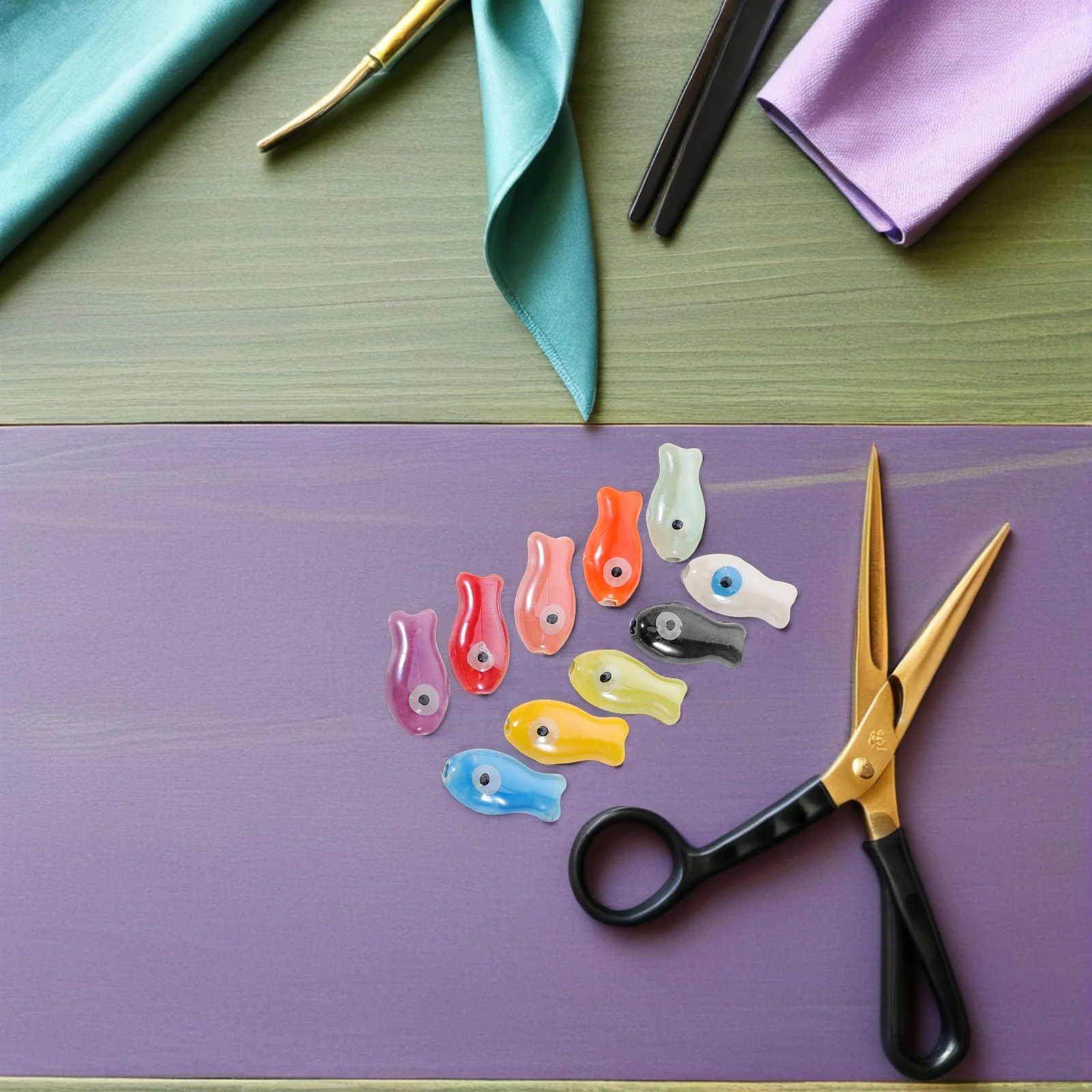 

Hand Painted Ceramic Fish Beads Porcelain Ocean Animal Charms for DIY Bracelets Necklaces Earrings Jewelry Crafts Supplies