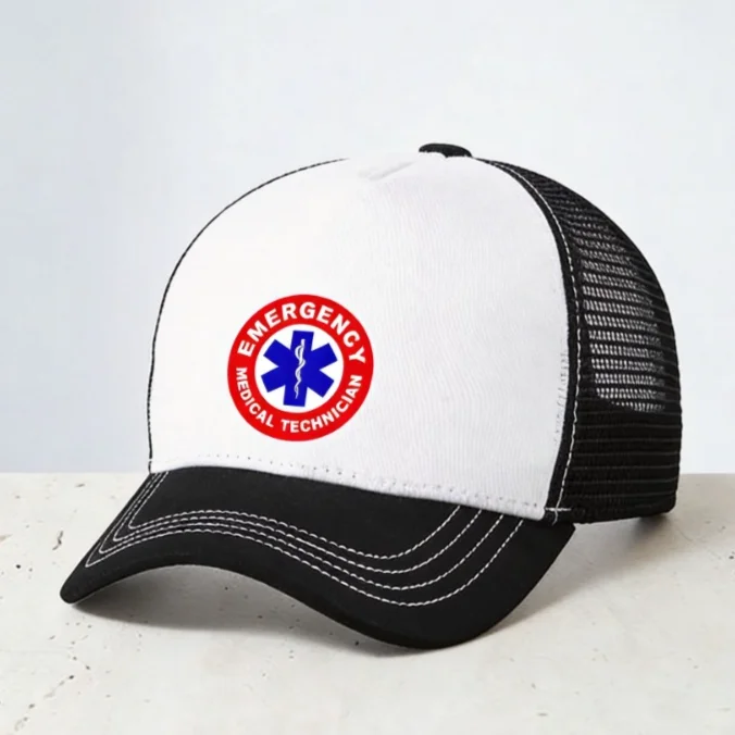 EMT Medical Symbol Baseball Cap Emergency Medical Technician hat man Mesh Breathable Snapback hat gorras