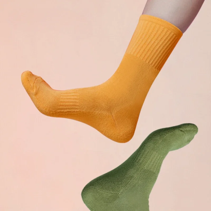 

Классические тренировочные хлопковые средние женские балетные носки для взрослых, нескользящие носки для современных танцев