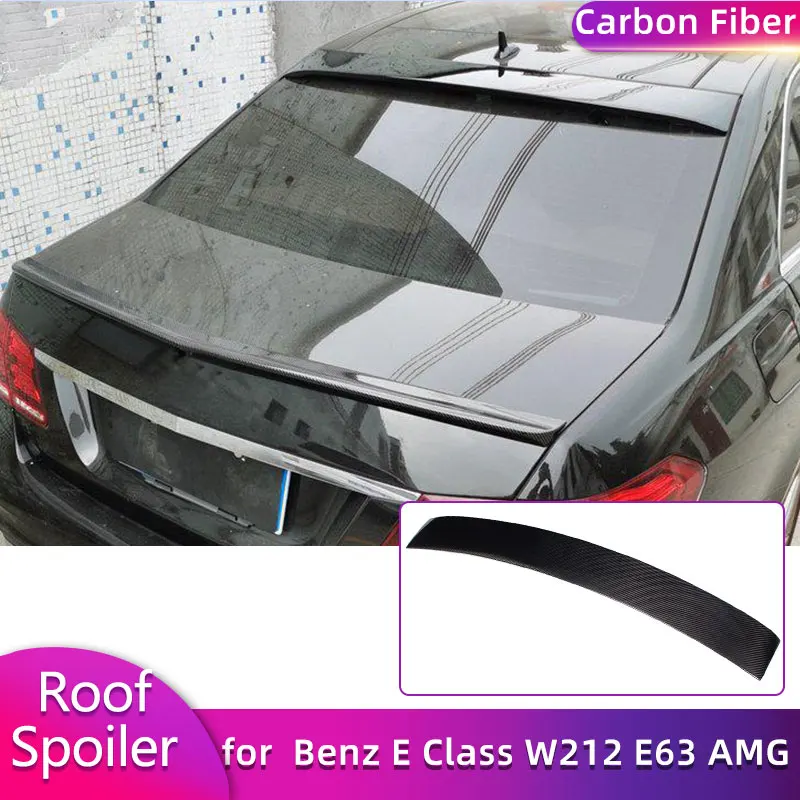 

Задний спойлер на крышу из углеродного волокна, крылья для Mercedes Benz E Class W212 E300 E63 AMG Sedan 2010-2013, задний спойлер автомобиля, накладка на окно
