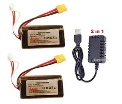 XT60 plug 7.4v 1800mAh Li-ion battery/USB Charger for Henglong 3818 3819 3838 3878 3888 3898 3909 3918 3938 3939 1/16 RC tank