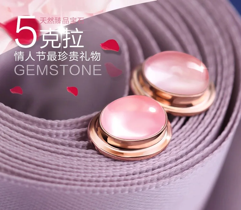 Women s Fashion S925 Sterling Silver Stud Earrings Featuring Natural Hibiscus Stone And Powder Crystal Premium Silver Jewelry