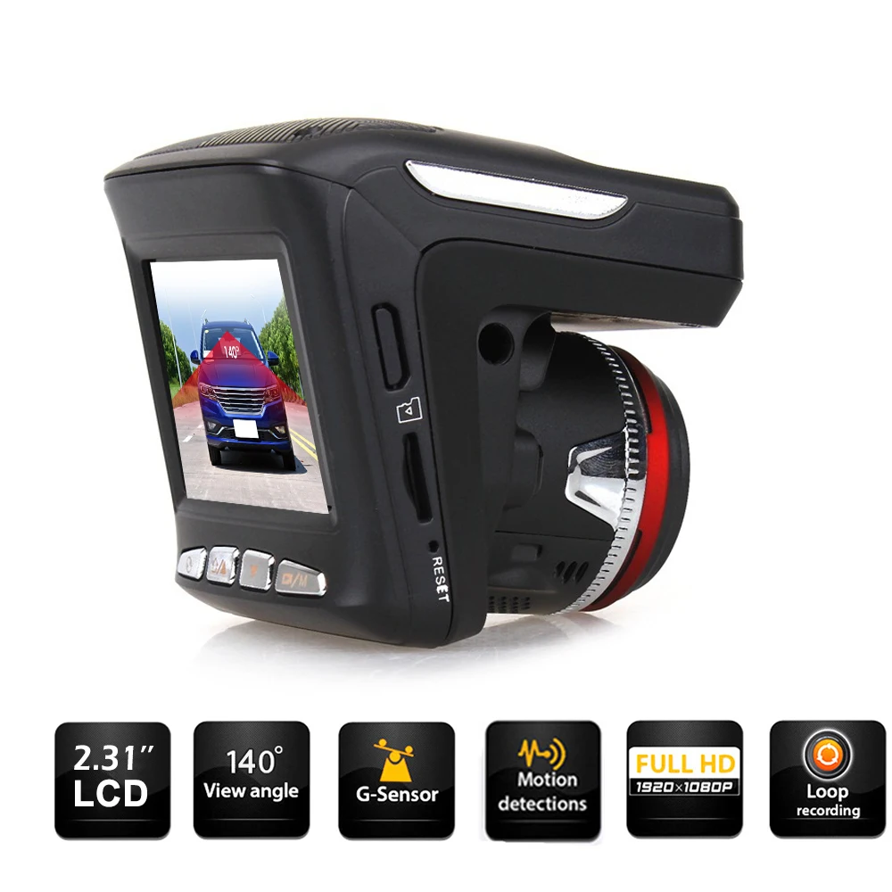 2.4 Inch Car Dash Cam Recorder x7-plush GPS Tracker Car Detector RD video Recorder Full HD 1080P English or Russian Language