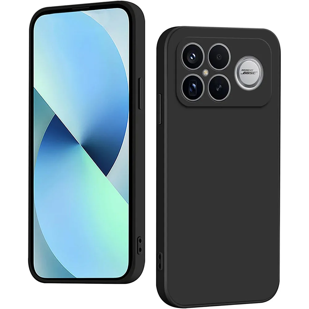 Ultra Thin Plain Black Matte Soft Case For Xiaomi Poco F8 F7 Ultra F6 F5 X5 X6 X7 X8 Pro Max Silicone Frosted Cover PocoF8Ultra