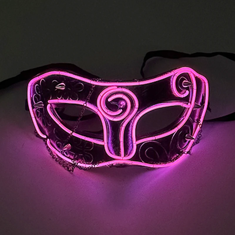 

LED Light Up Steampunk Prince Mask Halloween Evening Ball Masquerade Dance Feather Disguise Steampunk Mask Cosplay Costume Props