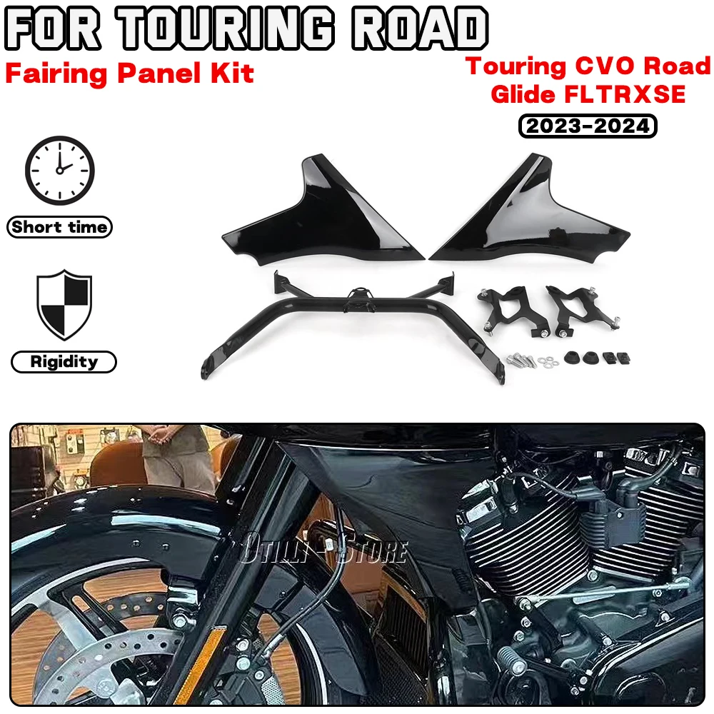 For Touring Road Glide ST FLTRXSTSE 2024 FLTRXSE 2023 Motorcycle accessories Black/Unpainted Fairing Panel Cover Bracket Kit