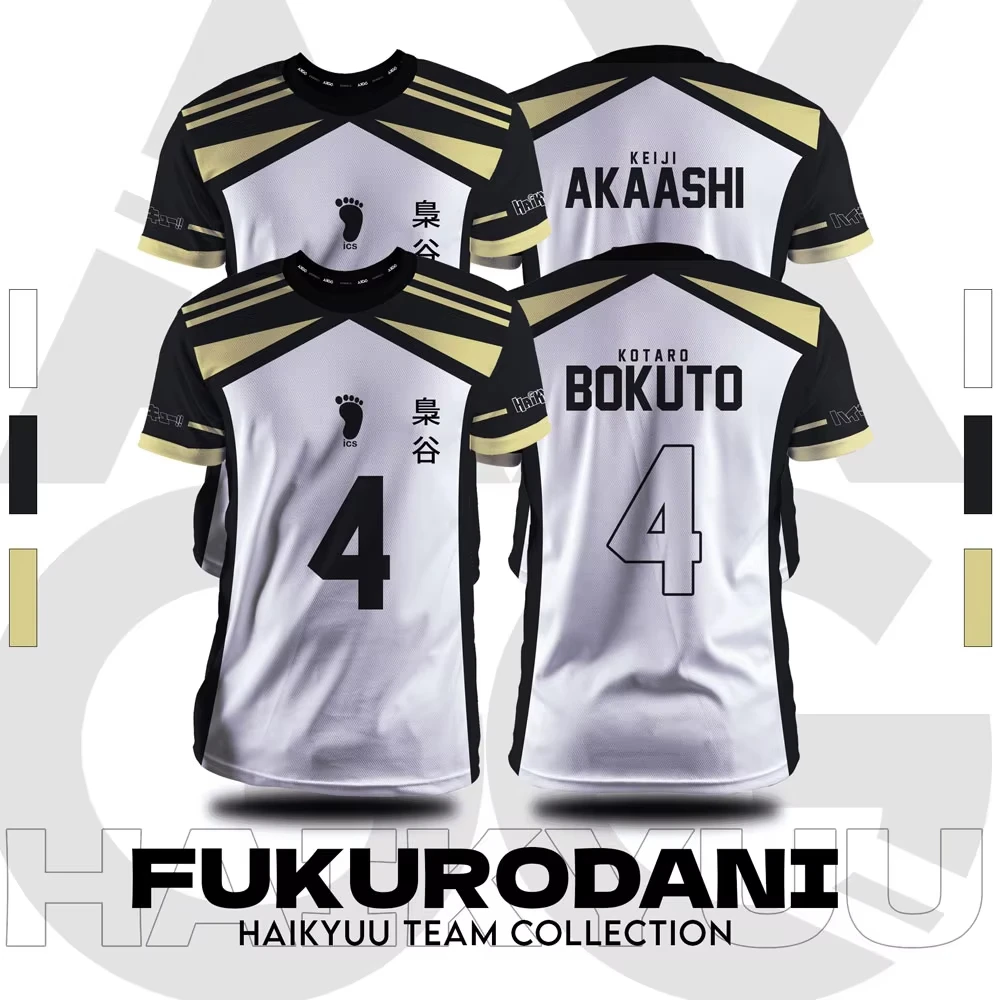 Camiseta de Verano de Manga Corta para Hombre y Mujer, Diseño de Anime Haikyuu Fukurodani, Nueva Moda