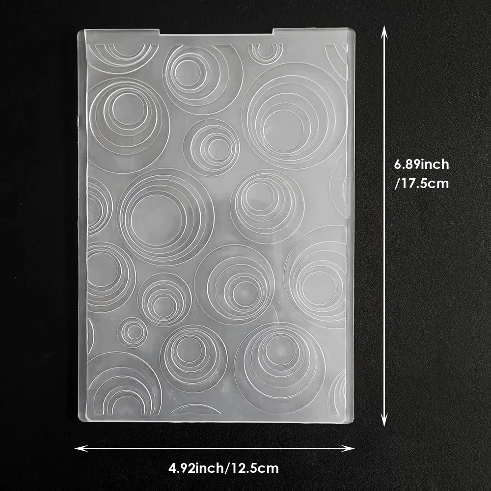 Circular Texture/Rhombus Grid/2D Plastic Embossing Template Folders for Card Making Photo Album DIY Scrapbooking view 6
