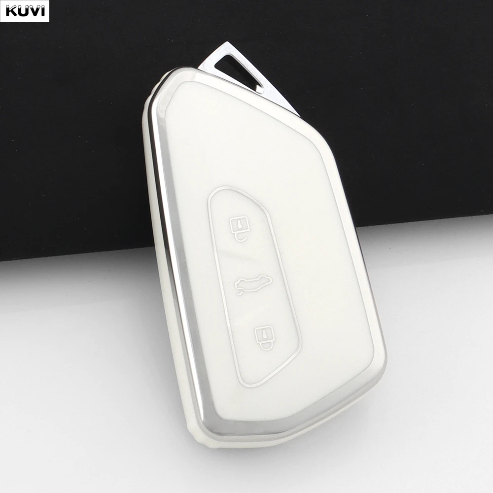 TPU Autoschlüssel-Hülle für VW Volkswagen Golf 8 MK8 ID3 ID4 Cupra Skoda Octavia A8 SEAT Leon MK4 Formentor Tarraco