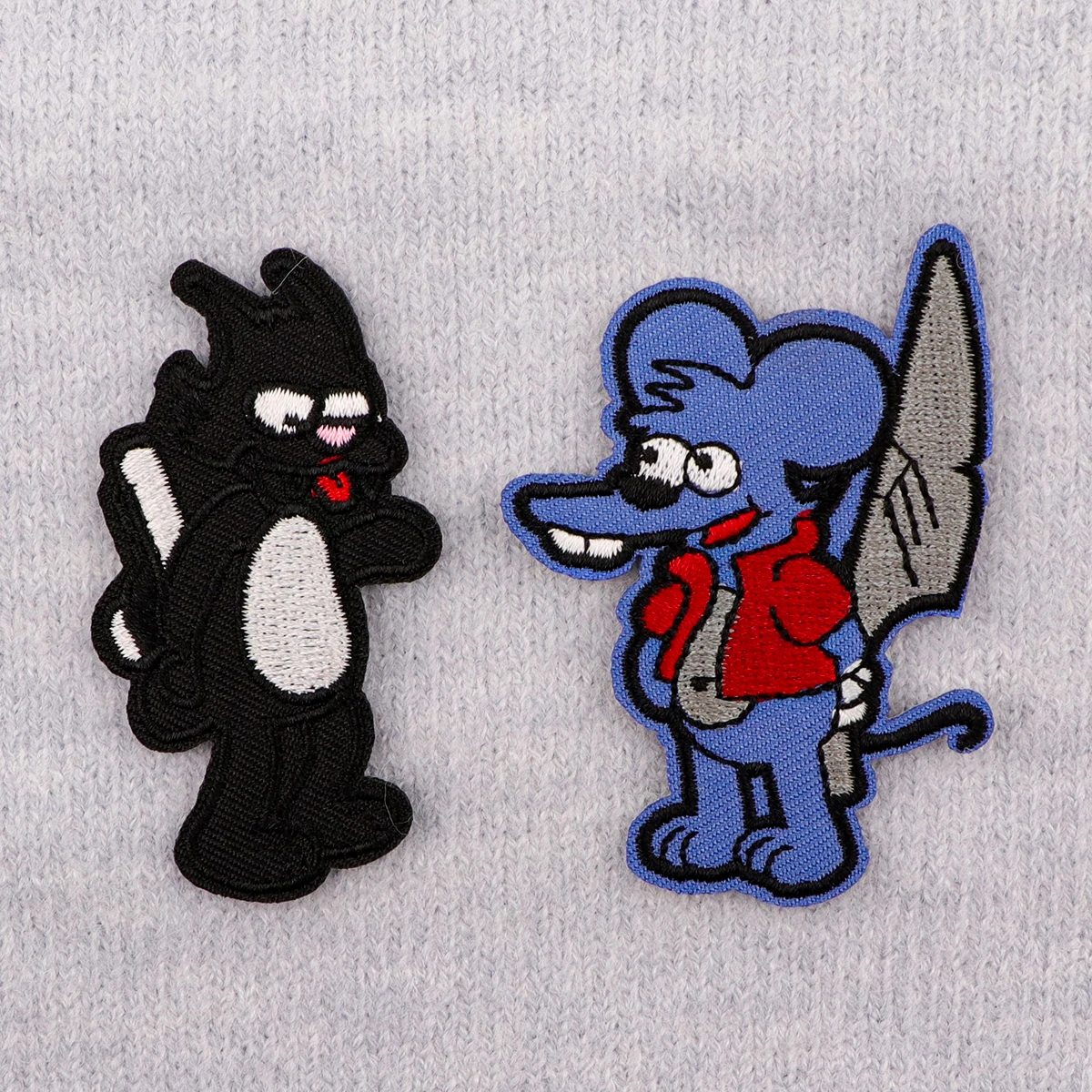 Cute Mouse Patches On Clothes Cartoon Embroidered Patches Creative Sew Badges Iron On Patch DIY Clothing Accessories