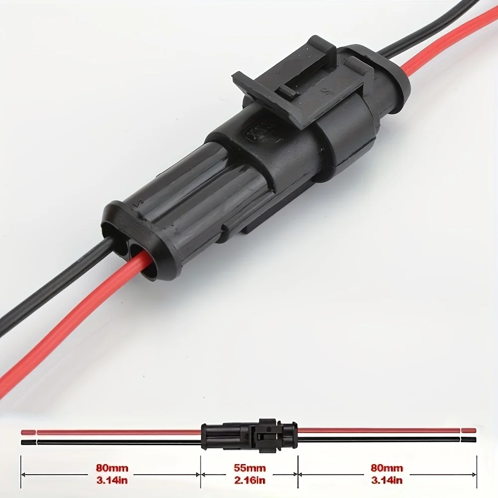 2 Sets 1/2/3/4/5/6 Pin Way Car Electrical Car Connector Male Female Connector Plug Wire 18 AWG Wire Harness For Car Motorcycle