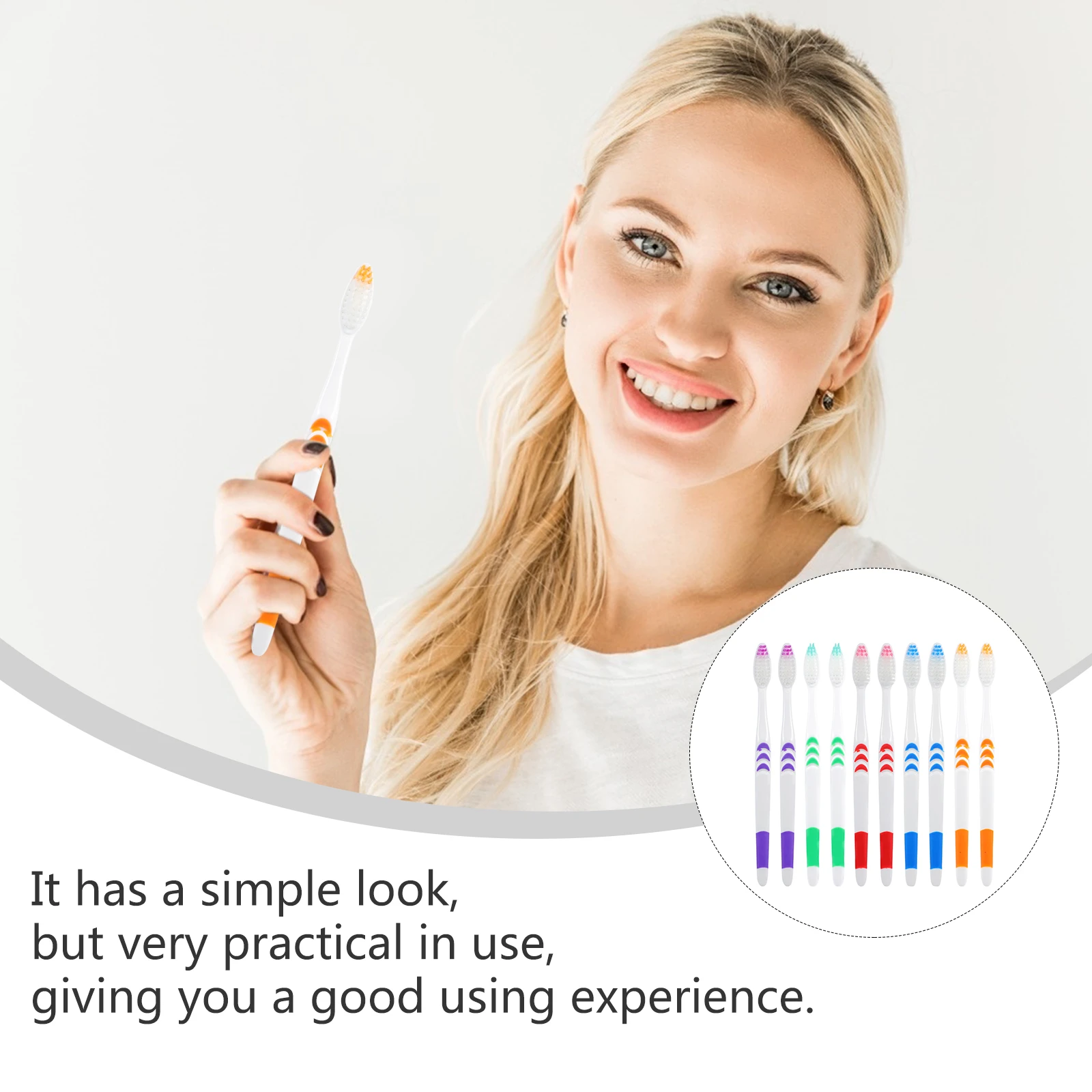 

30Pcs Disposable Toothbrush Soft Bristle Portable Tooth Cleaning Tool for Travel Hotel School Work Disposable Toothbrush