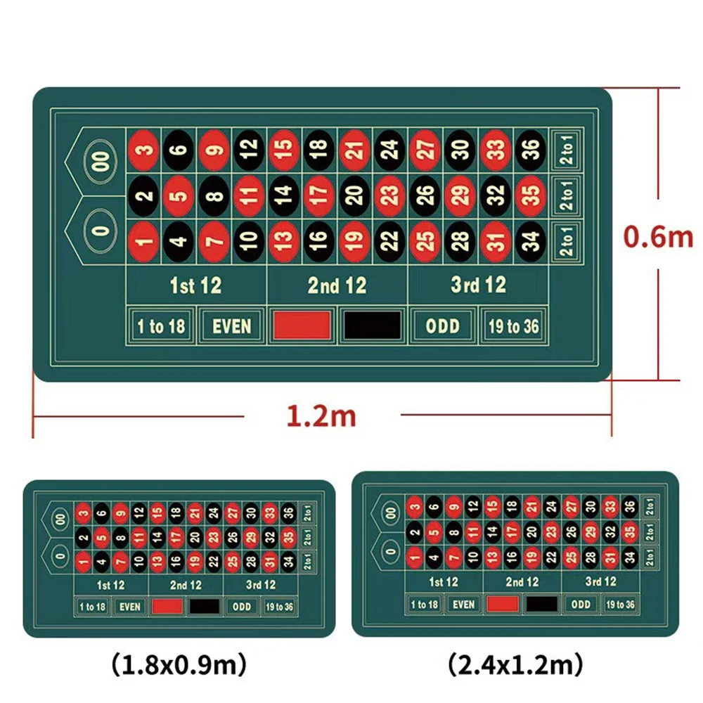 2025 Party Roulette Rubber Game Table Mat Party Card Game Table Mat Entertainment Accessories