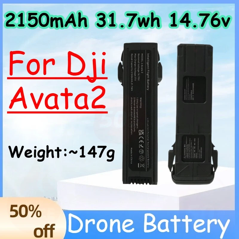 

2150mAh 31.7wh 14.76v Drone Battery for Dji Avata2 Smart Flight Replace Charging Battery Drone Accessories