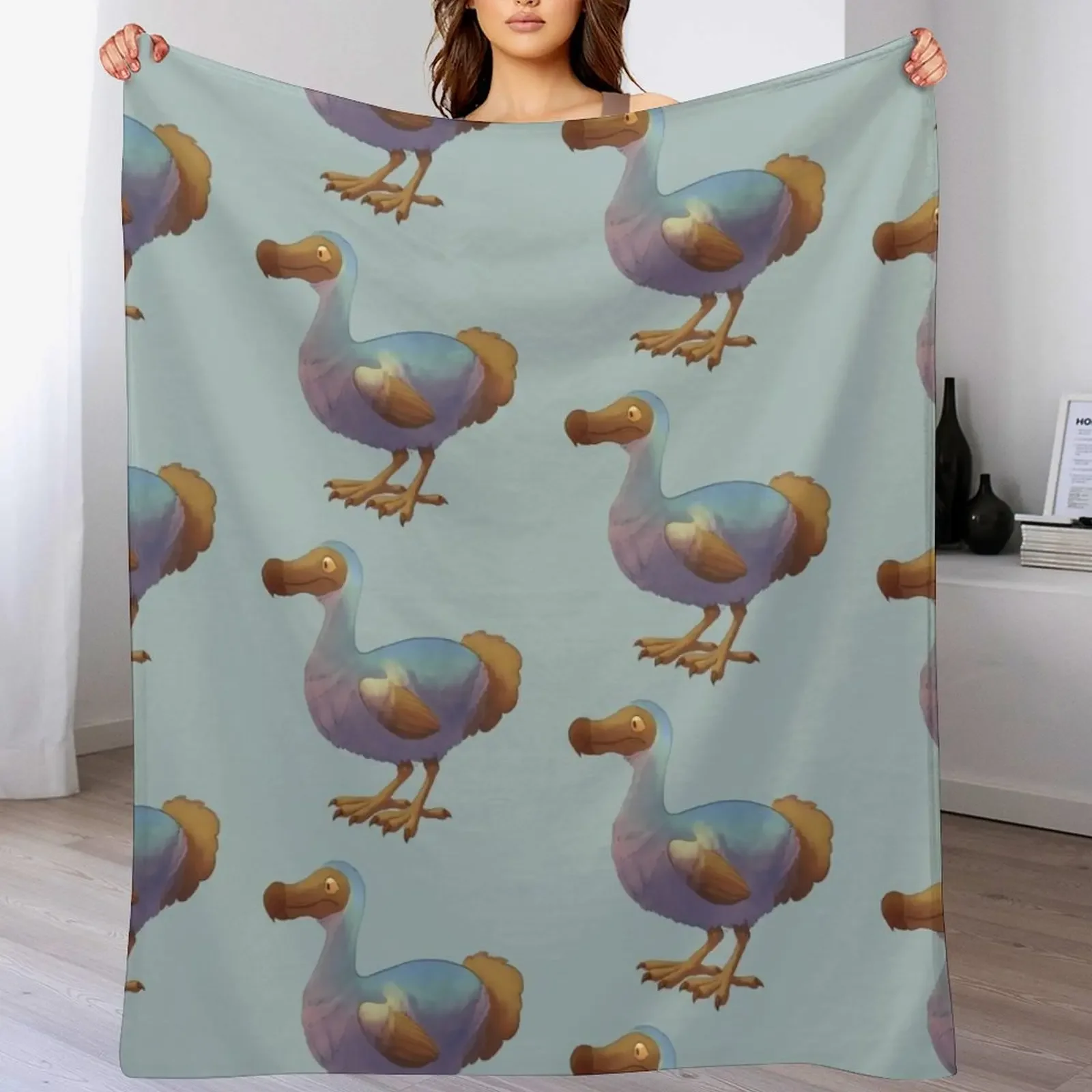 Dodo bird Throw Blanket Retros Sleeping Bag Decorative Sofas Blankets