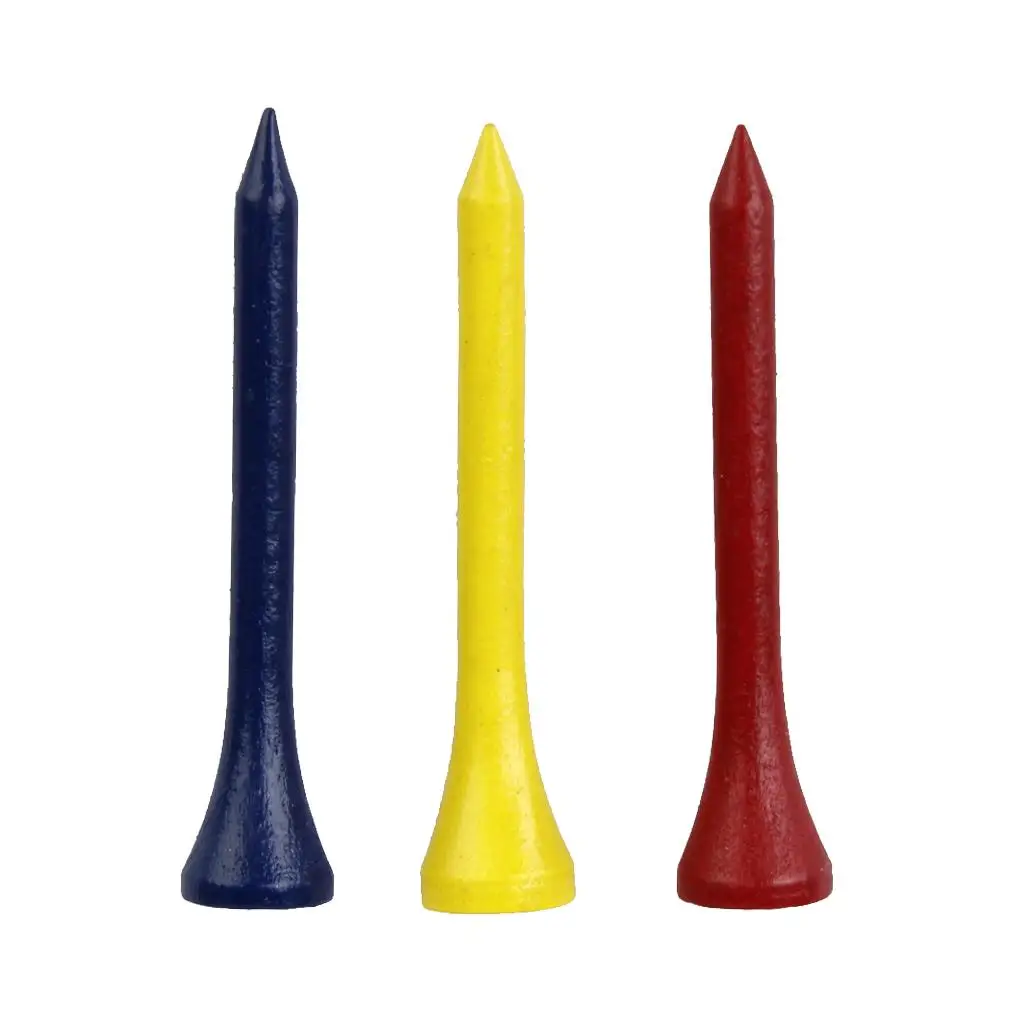

54mm Golf Wooden Tees Bulk 100 Piece Multicolor Pegs Sports Accessories for Golf Practice Game