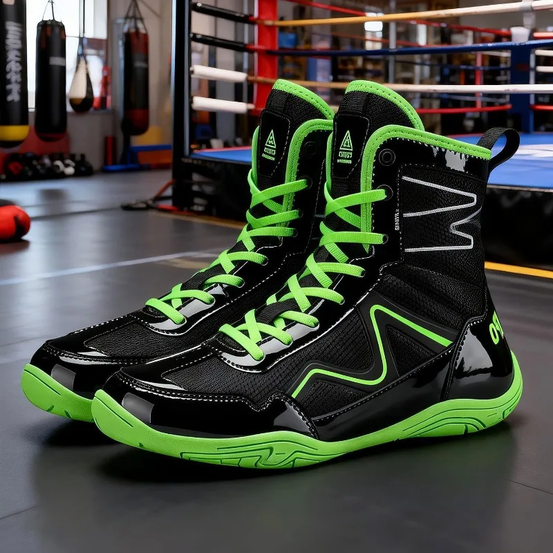 2026 New Trend Wrestling Boots Men Comfortable Boxing Sneakers Men Good Quality Men Fighting Shoes Mid-Top Man Gym Training Shoe