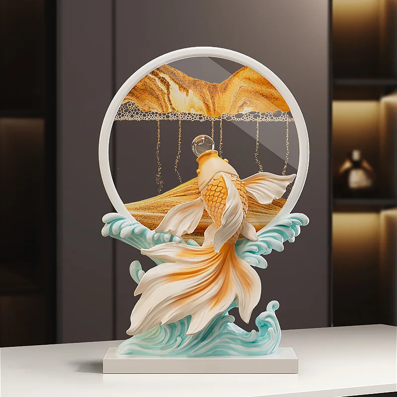 Every Year, There Are More Than One Creative Quicksand Painting Ornaments, High-end Living Room TV Cabinet Wine Cabinet Decorati