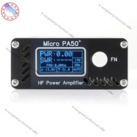 New Micro PA50+ (PA50 Plus) 50W 3.5MHz-28.5MHz 1.3inch OLED Screen Intelligent Shortwave HF Power Amplifier SWR Meter LPF Filter