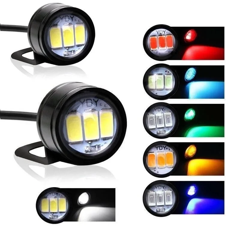 1/2Pair DC12V Motor Strobe Led Eagle Eye Flashing Light Headlight With Brackets Daytime Running Lamps For Motorcycle Spotlight