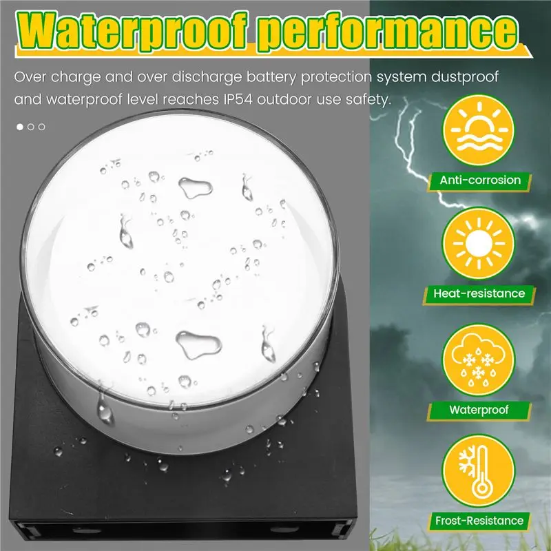AS94-Solar Waterproof Wall Lights Porch Garden Lights Corridor Landscaping Decorative Lights Landscaping Decorative Lights Round