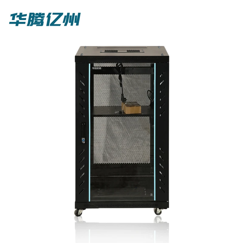 Custom.27U شبكة باب خزانة DDF خادم الاتصالات رف مركز البيانات الطابق الدائمة خادم الإنترنت الرف مع سعة 22U #4