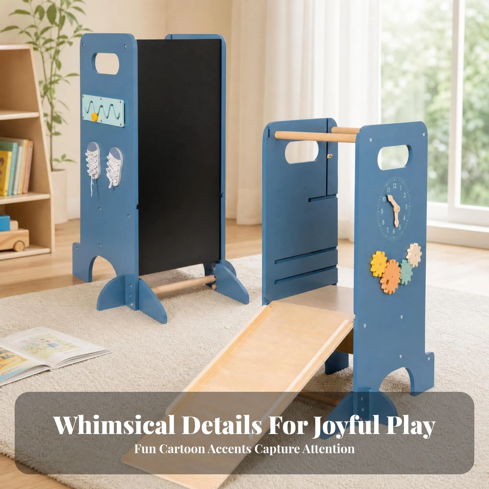 Multifunction Learning Platform Blackboard Activity Platform Children's Furniture Sliding Board