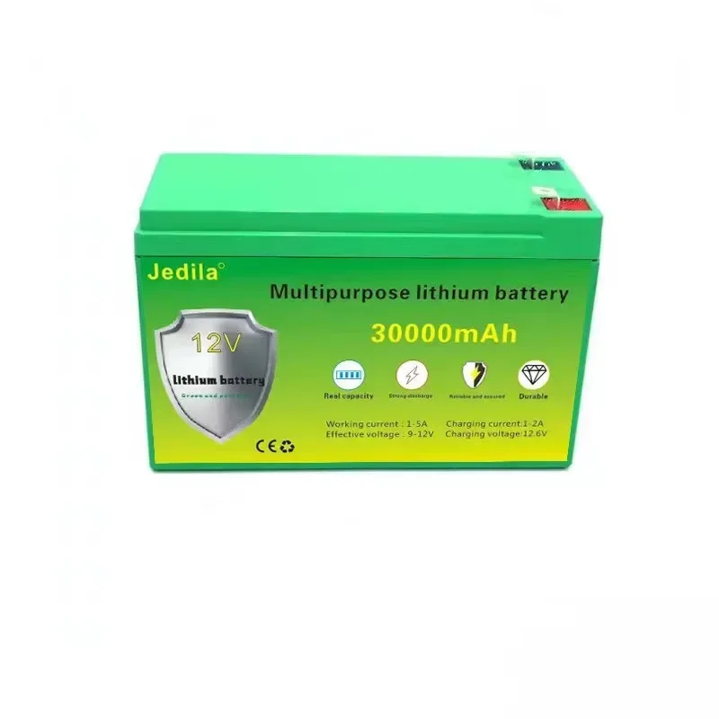 12V 30000mAh New High-capacity Lithium-ion Rechargeable Battery Pack,for Sprayers, Electric Vehicle Batterie+12.6V Charger