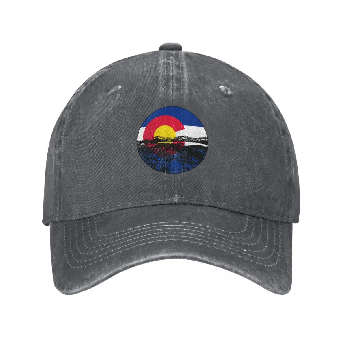 Colorado State Flag with Mountains Baseball Cap Horse Hat Snapback Cap Golf Hat Man Men's Caps Women's