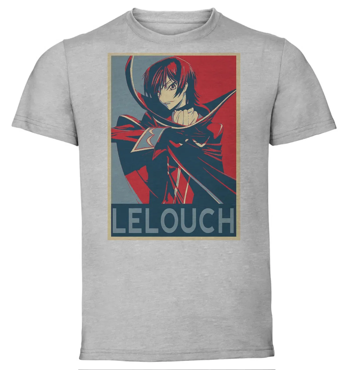 T-Shirt Unisex Grey Propaganda Code Geass Lelouch