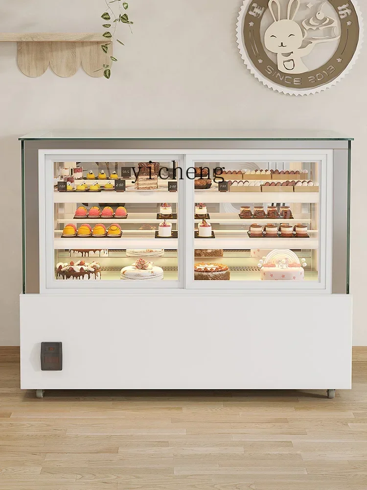 V21c Cake Refrigerated Display Cabinet Commercial Front Door Deli Cabinet Air Cooling Frostless Dessert Fruit Fresh Cabinet