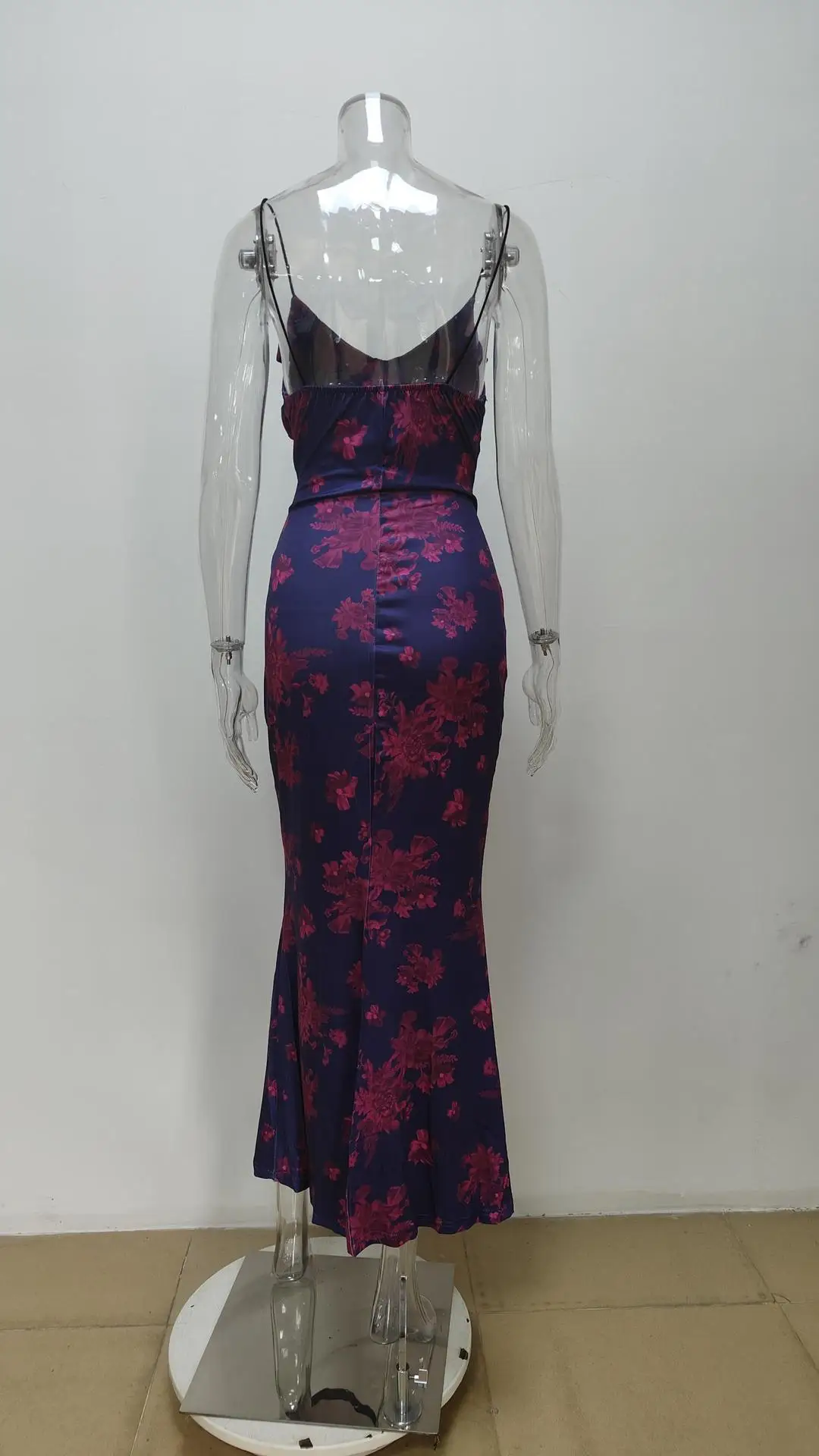 Comfortbale Elegant Ladies Dressess Summer Outfits For Women 2025 New Fashion Floral Printed Spaghetti Strap Long Dressess Party