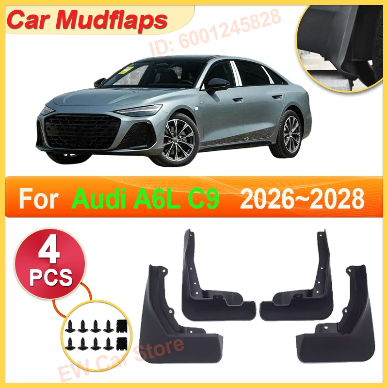 

For Audi A6L C9 Accessories 2026 2027 2028 Car Mudguards Parts Mudflaps Tool Splash Fender Flare Cover Guard Auto Mud Protection