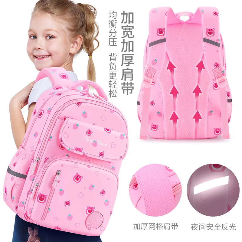 Disney Fashion School Bags for Girls, Primary Middle Student Initiated Orth4WD Backpack, Large Capacity, Grade 2-6, 2023