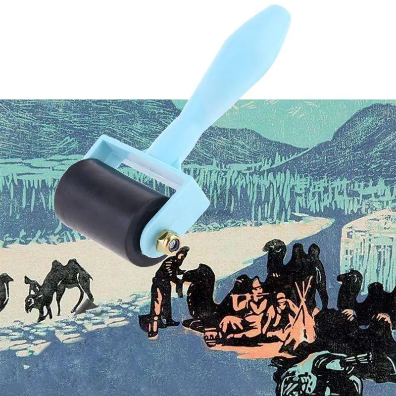 62kd 2pcs Rouleau en caoutchouc Rouleau non glisser le ruban construction outil construction en caoutchouc léger Rouleau