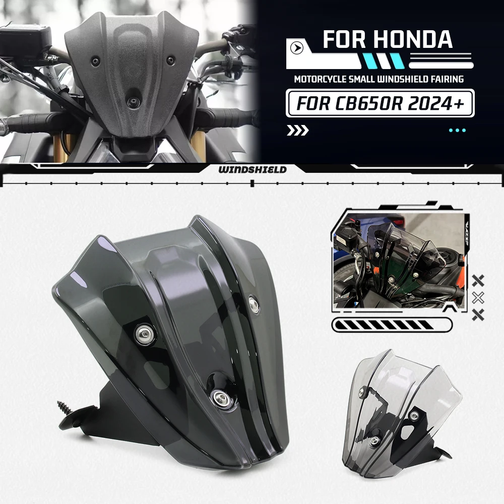 

Для Honda CB650R 2024 + пользовательский гоночный прозрачный спойлер на лобовое стекло мотоцикла дефлектор лобового стекла Super Duke маленькое лобовое стекло