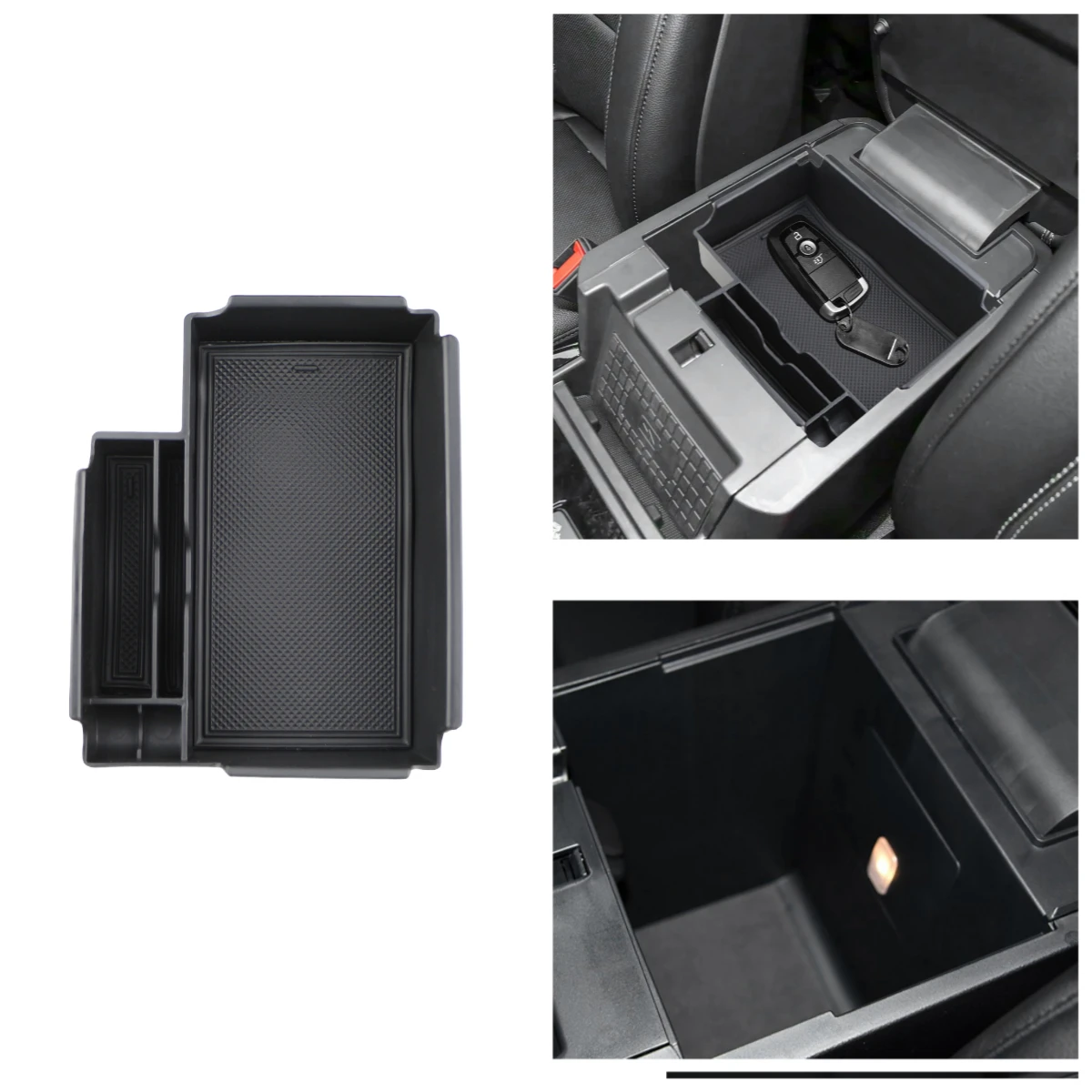 Caja de almacenamiento para reposabrazos Central de coche, organizador de consola LHD, bandeja Central de almacenamiento, accesorios para coche, para Ford Explorer 2020 2021 2022 2023