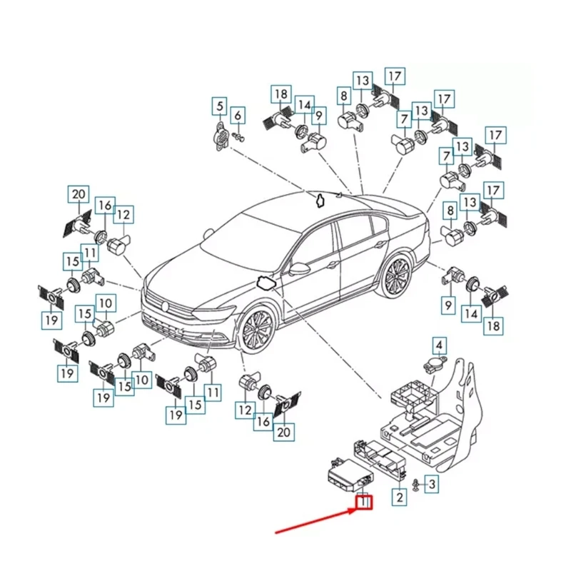 Auto Accessories for Golf 7 MK7 Car Automatic Parking Assist System Control Unit Replace 5QA919298K Easy Installation