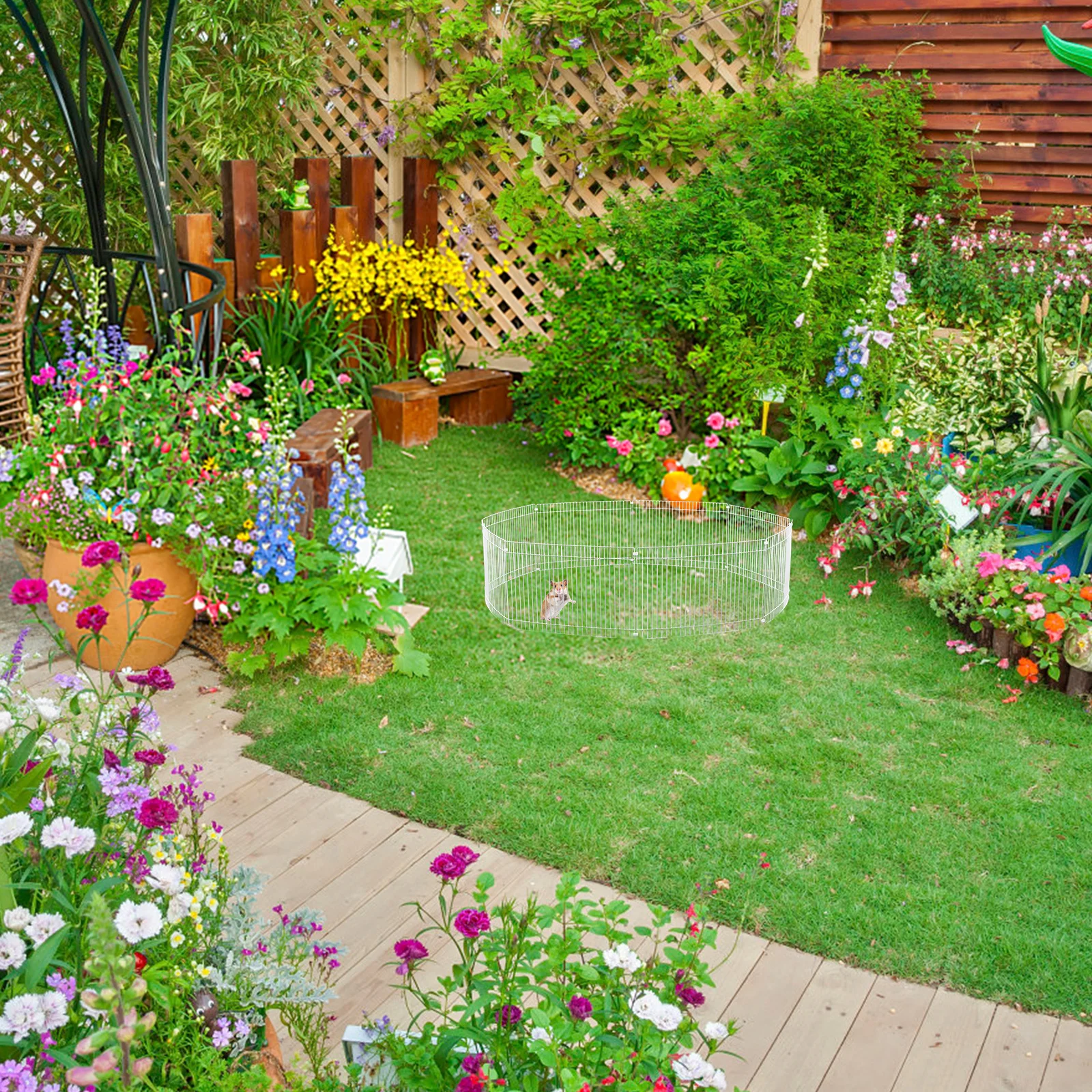 1 مجموعة 1 مجموعة من روضة الحيوانات الأليفة المعدنية الصغيرة الحيوانات الأليفة سياج انفصال طوي داخلي الضميمة لخنزير غينيا الأرنب شينشيلا الحيوان #1