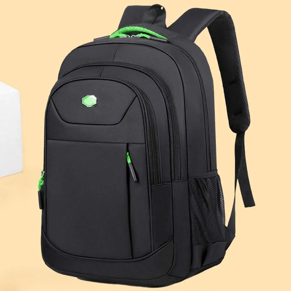 Nylon Students Daypack Anti-splash Water Scratch Prevention Large Capacity School Bag Fixed Webbing Polyester Laptop Backpack