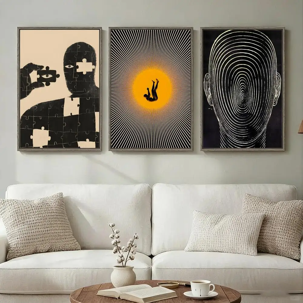 Art R-Retro Abstract Nourishing Soul Poster Wall Art Print Poster for Living Room Bedroom Home Decor