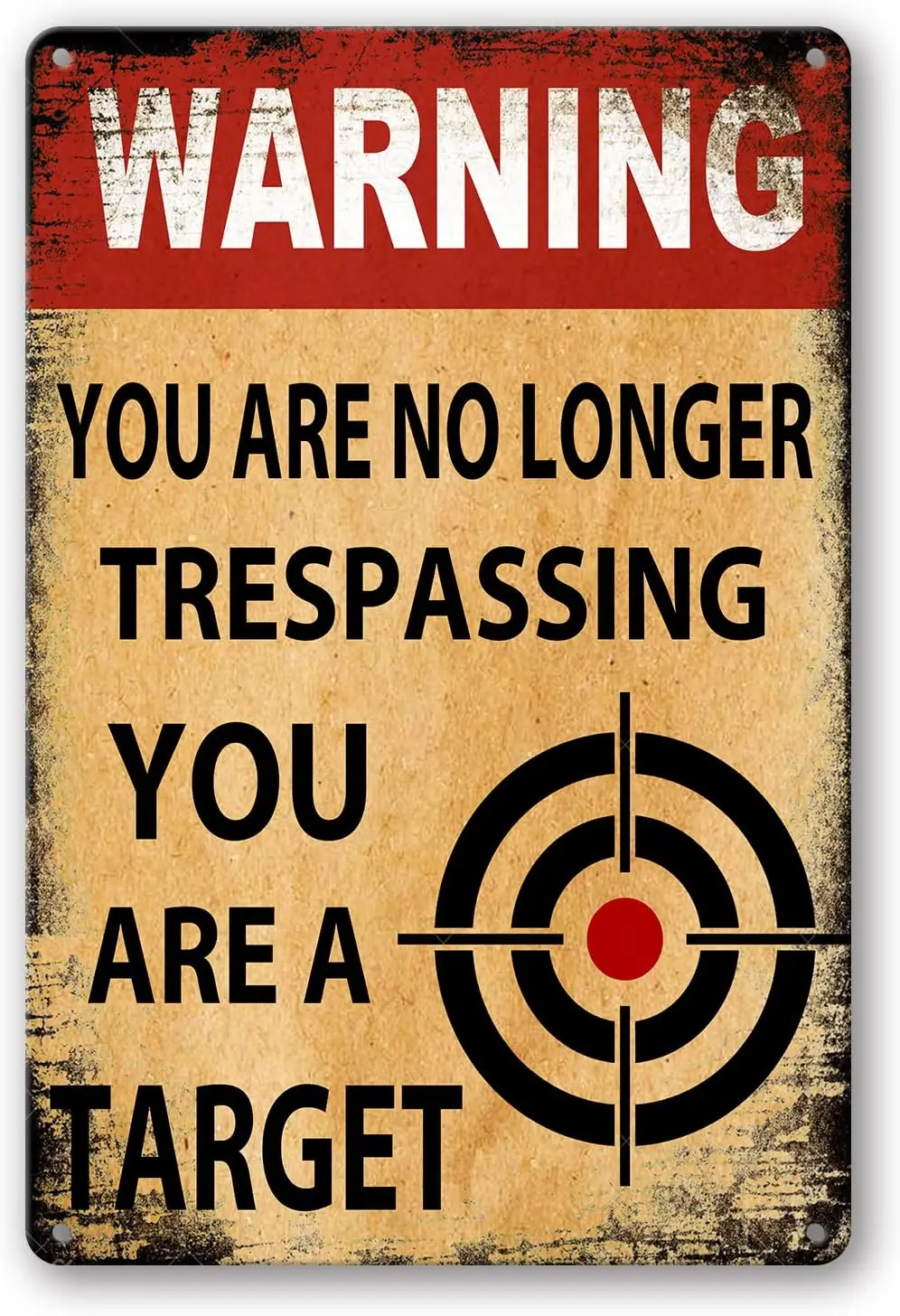 Metal Sign Warning Tin Signs Wall Decor Decorative Sign Iron Painting for Yard Garage Man cave.Warning You are no Longer Trespas