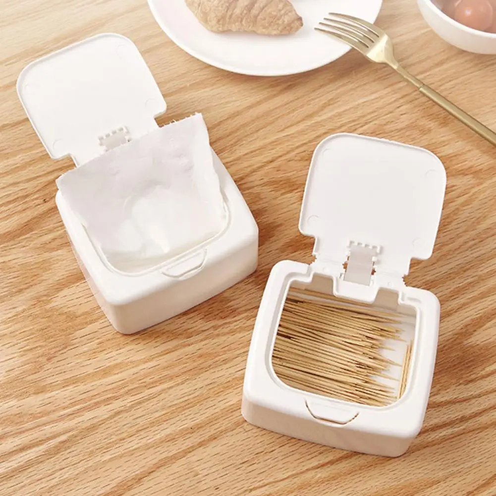 Swab Balls Holder Cosmetics Case Push Button PP Makeup Cotton Storage Organizer Desktop Cotton Pads Box Floss Dispenser