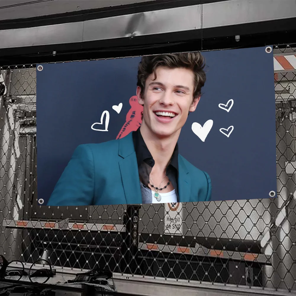 1pc Shawn Mendes Flagge Flaggen und Banner vier Loch Flagge Polyester Outdoor Dekor Raum Ästhetik