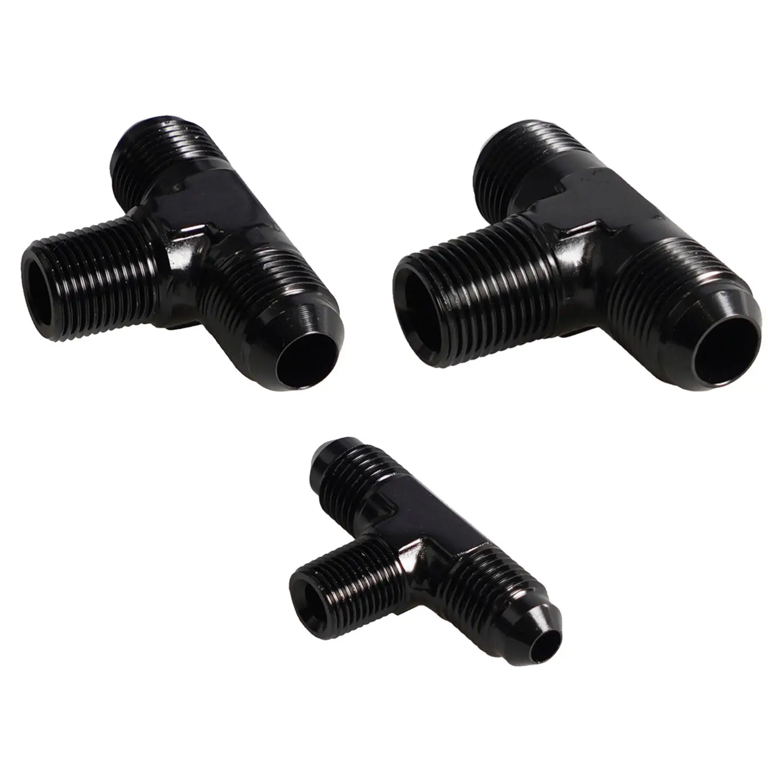 AN3 Male to 1/8inch NPT T Shape Alloy On Side Branch Tee Automobile Accessories Durable Premium Professional