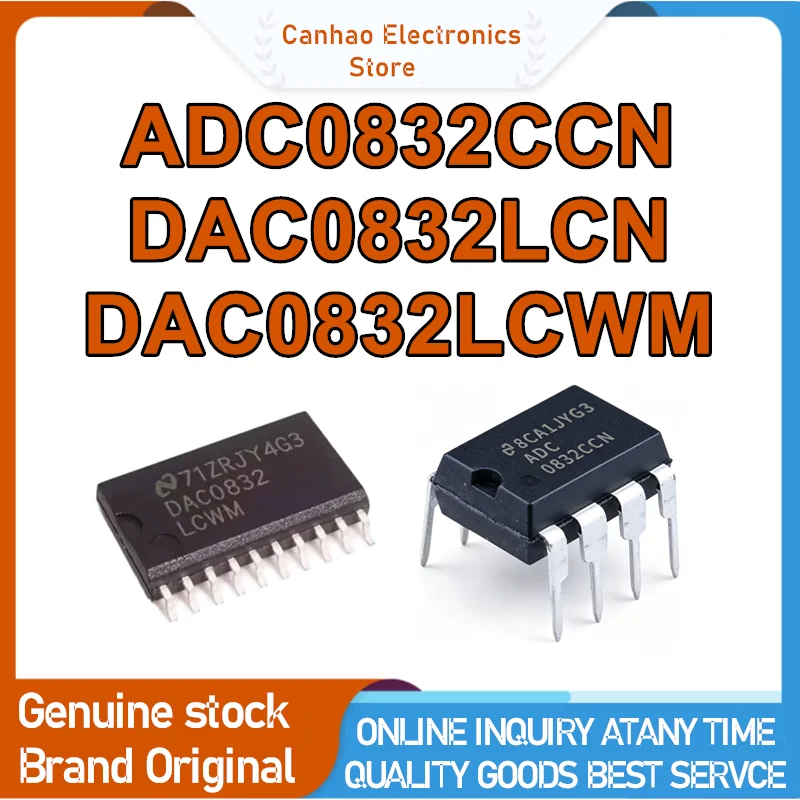 DAC0832LCN DIP-20 ADC0832CCN DIP8 DAC0832LCWM SOP20 IC Chip 100% New Original in stock