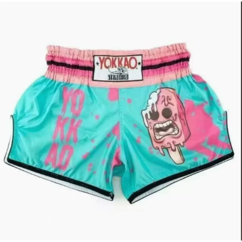 Muay Thai shorts for fitness training, Sanda combat, professional competitions, boxing sports shorts